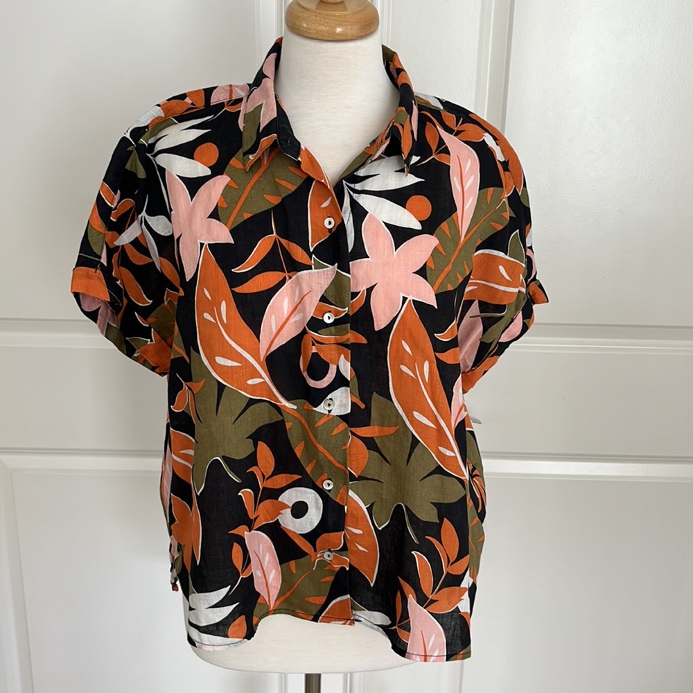 C&C California 100% Linen Top Size Large
